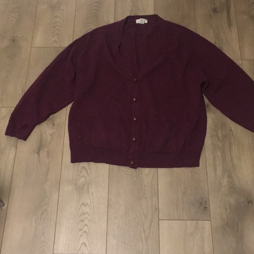 LL Bean burgundy men’s cardigan